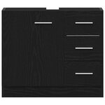 vidaXL Armoire d'évier chêne noir 63x30x54 cm Bois d'ingénierie