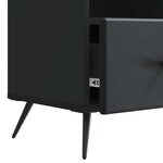vidaXL Meuble TV avec tiroir Noir 102 x 34 5 x 50 cm Bois d'ingénierie
