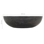 vidaXL Évier 40 x 12 cm Marbre Noir