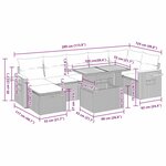 vidaXL Salon de jardin avec coussins 8 Pièces gris résine tressée acacia