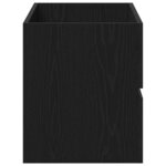 vidaXL Meuble de Lavabo de Salle de Bain Chêne noir 80 x 38 5 x 45 cm