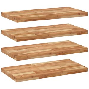 vidaXL Étagères flottantes 4 Pièces 80x40x4 cm acacia massif à l'huile