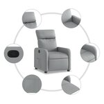 vidaXL Fauteuil inclinable Gris clair Tissu