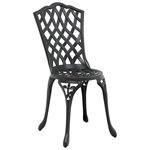 vidaXL Ensemble de salle à manger pour jardin 7 Pièces Noir Aluminium