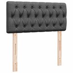vidaXL Lit ottoman avec matelas et LED Gris foncé 80x200cm tissu