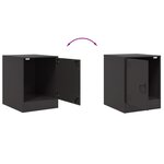 vidaXL Table de chevet noir 34 5x39x44 cm acier