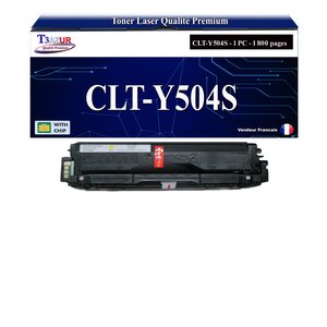 T3AZUR - Toner compatible avec Samsung CLT-Y504S pour Samsung CLP-415N CLP-415NW CLX-4195FN CLX-4195FW CLX-4195N - Jaune