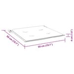 vidaXL Coussins de chaise de jardin lot de 2 rose 50x50x4 cm tissu
