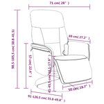 vidaXL Fauteuil inclinable de massage avec repose-pied bleu velours