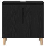 vidaXL Ensemble de mobilier de salle de bain avec stockage 3 Pièces Noir