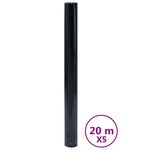 vidaXL Films pour fenêtre 5 Pièces statique dépoli noir PVC