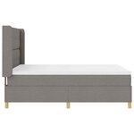 vidaXL Lit à ressorts avec bandes LED Taupe 140 x 200 cm tissu