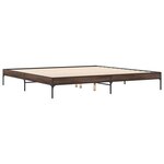 vidaXL Cadre de lit sans matelas chêne marron 200x200 cm