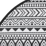 vidaXL Tapis d'extérieur ARAKIL noir Ø200 cm PP