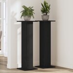 Support de plante vidaXL 2 Pièces Chêne noir 30x30x95 cm Bois d'ingénierie