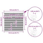 vidaXL Store zèbre blanc 135x100 cm largeur du tissu 130 9cm polyester