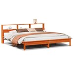 vidaXL Cadre de lit sans matelas cire marron 180x200cm bois pin massif