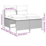 vidaXL Salon de jardin avec coussins 4 Pièces beige résine tressée