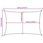 vidaXL Voile d'ombrage sable 3 5x2 5 m 100   polyester oxford