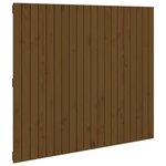 vidaXL Tête de lit murale Marron miel 127 5x3x110cm Bois massif de pin