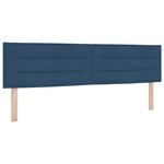 vidaXL Lit à ressorts avec matelas Bleu 180 x 200 cm tissu