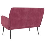 vidaXL Banc Rouge bordeaux 108x79x79 cm Velours