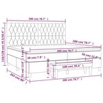 vidaXL Sommier à lattes de lit et matelas Bleu foncé 200x200cm Velours