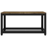 vidaXL Table basse Marron foncé et noir 90x45x45 cm MDF et fer