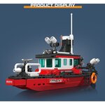 Mould King 10082 - Ensemble de construction de bateau-pompier