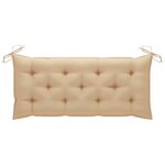 vidaXL Banc de jardin avec coussin 120 cm Bambou