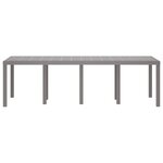 vidaXL Table de jardin Gris clair 250x100x73 cm Poly Rattan