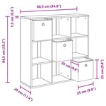 vidaXL Buffet Gris béton 88 5 x 29 x 84 5 cm