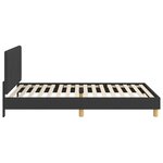 vidaXL Cadre de lit pour enfants avec tête de lit Noir 90 x 200 cm