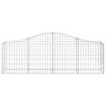 vidaXL Paniers à gabions arqués 14 Pièces 200x30x60/80 cm Fer galvanisé