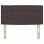 vidaXL Têtière LED Design Lignes Marron Foncé 90 cm Tissu