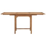 vidaXL Table extensible de jardin (110-160)x80x75 cm Teck solide