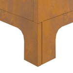 brasero vidaXL carré 50x50x70 cm en acier météo