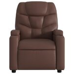 vidaXL Fauteuil inclinable électrique marron similicuir