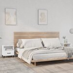vidaXL Tables de chevet 2 Pièces Blanc Bois d'ingénierie