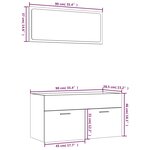vidaXL Ensemble de meubles de salle de bain 2 Pièces Chêne fumé