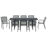 Ensemble de meubles de couloir vidaXL 9 pièces Anthracite Acier