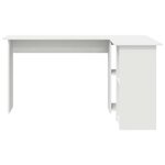 vidaXL Bureau avec étagère Blanc 142 x 102 x 73 cm Bois d'ingénierie