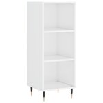 vidaXL Buffet blanc brillant 34 5x32 5x90 cm bois d'ingénierie