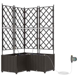 vidaXL Pots de jardin Marron 80 x 80 x 142 cm Acier