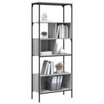 vidaXL Bibliothèque 5 niveaux sonoma gris 76x33x188 5 cm