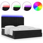 VidaXL Cadre de lit ottoman avec matelas noir 180x200cm velours