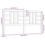 vidaXL Tête de lit Gris 206x4x100 cm Bois massif de pin