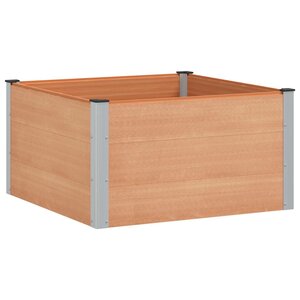 vidaXL Jardinière surélevée Marron 100 x 100 x 54 cm WPC et Aluminium