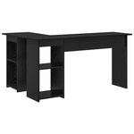 vidaXL Bureau en chêne noir Chêne noir Bois d'ingénierie Moyen