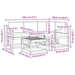 vidaXL Ensemble de canapés d'extérieur 5 pc Blanc et anthracite